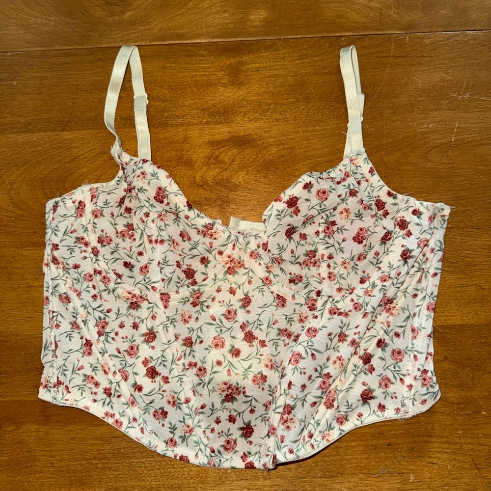 Miami floral bra crop top - Picture 2 of 3